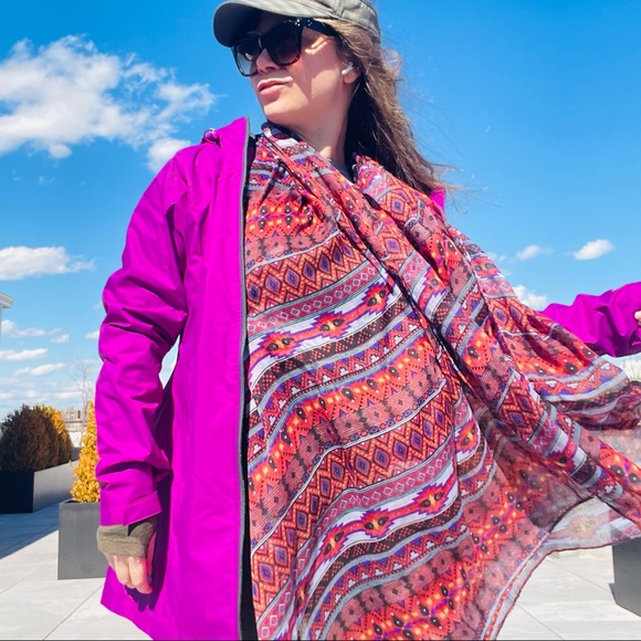 Anthro Tribal Western Hippi Patchwork Pattern Blanket Scarf - Picture 12 of 16